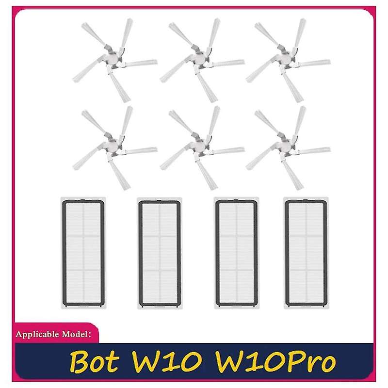 10pcs Washable Hepa Filter Side Brush for Xiaomi Dreame W10/w10 Pro