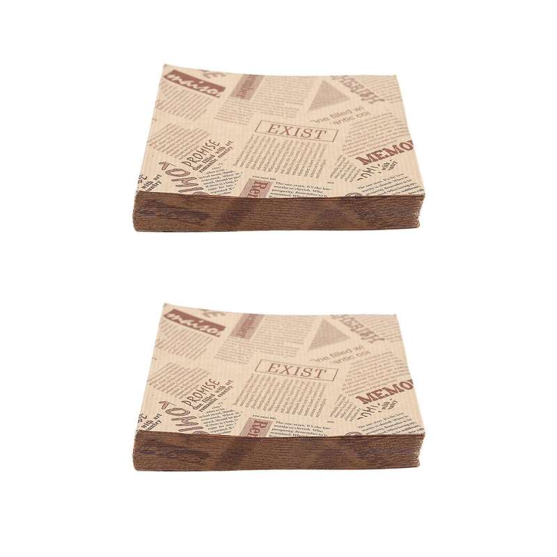 200pcs 12x12cm Bags Oilproof Bread Craft Bakery Food Packing Kraft