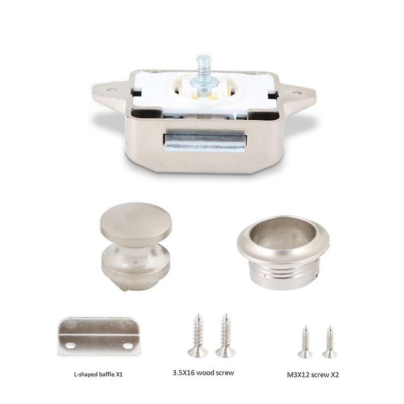 3pcs Car Push Lock Diameter 26mm Rv Caravan Boat Button Locks Nikel