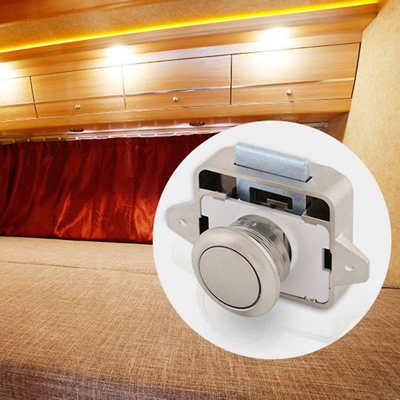 3pcs Car Push Lock Diameter 26mm Rv Caravan Boat Button Locks Nikel
