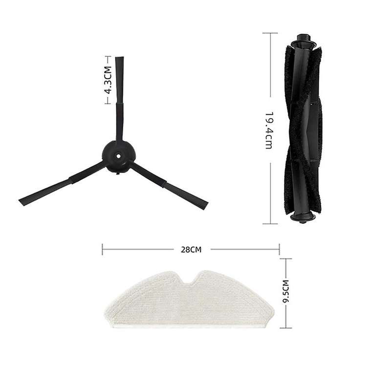Hepa Filter Main Side Brush Mop Cloths Rag Dust Bag Replacement