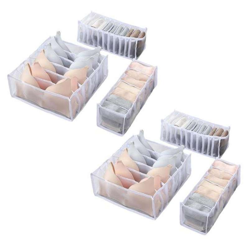 6pcs Underwear Bra Organizer Storage Drawer Closet Organizers Boxes
