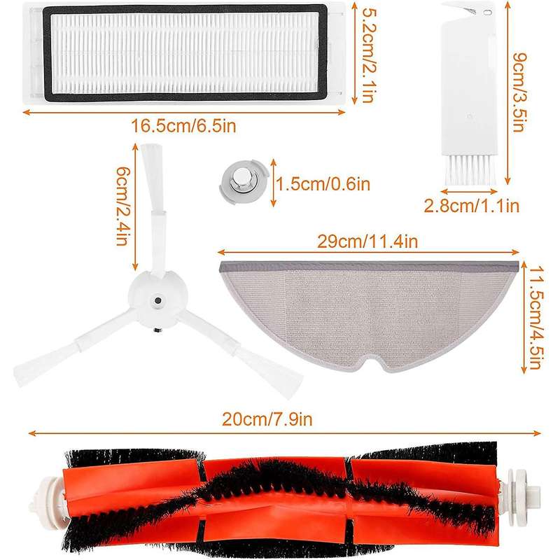 19 Pcs Accessories Kit for Xiaomi Robot Roborock S50 S51 S55 S5 S6