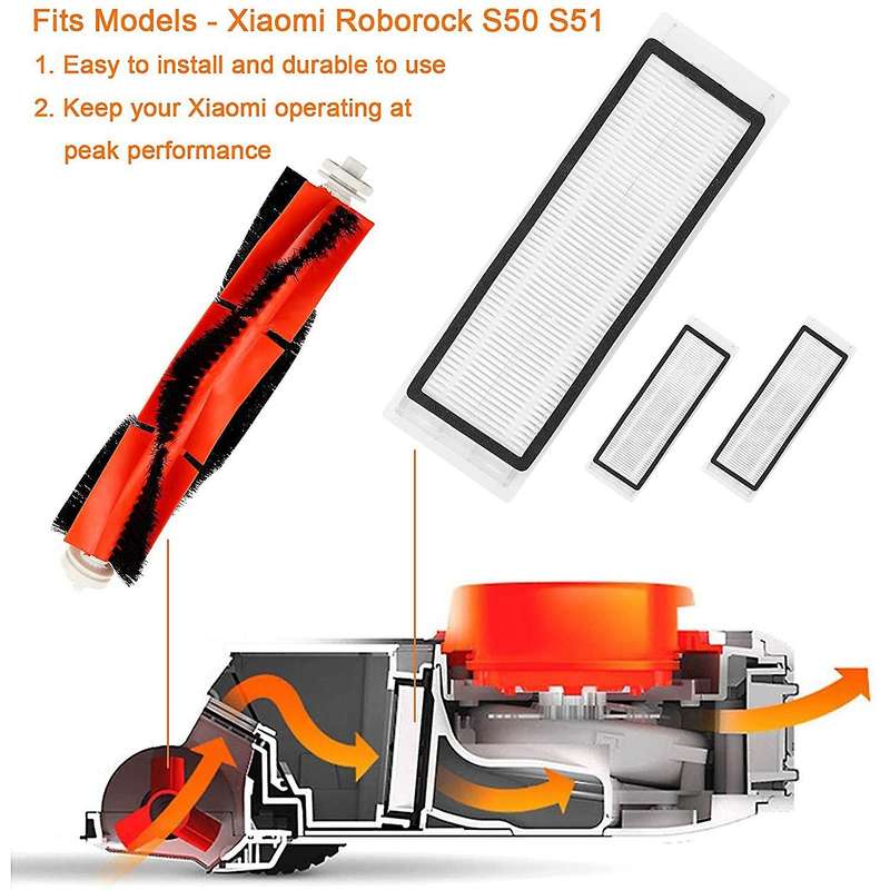 19 Pcs Accessories Kit for Xiaomi Robot Roborock S50 S51 S55 S5 S6