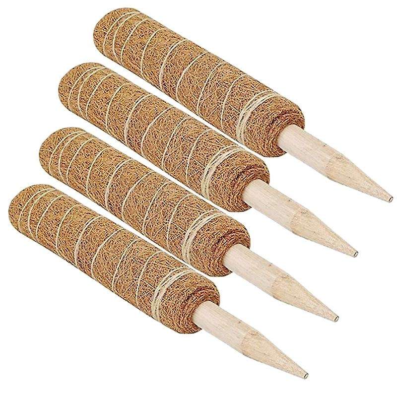 4pc Coir Moss Totem Pole for Creepers Plant Support Climbing Garden