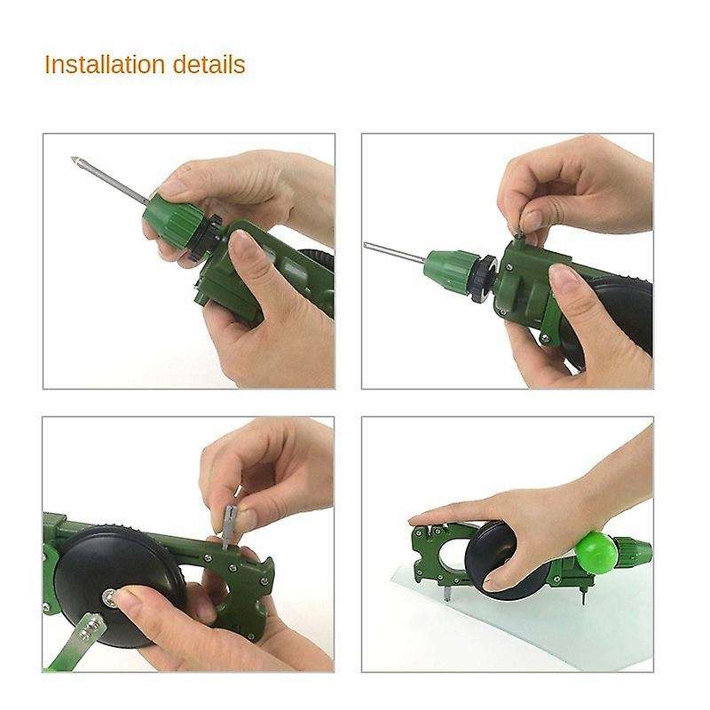 Hand Hole Punch, Glass Tile Opener, Integrated Hand-held Sharpener,