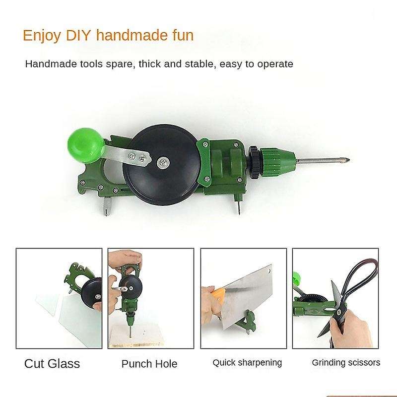Hand Hole Punch, Glass Tile Opener, Integrated Hand-held Sharpener,