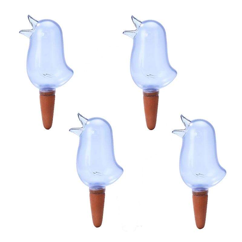 4 Pcs Bird Shape Houseplant Waterer Self Watering for Garden - Blue