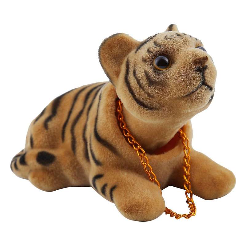 2x Car Bobbing Head Tiger Shape Nodding Dog Decor
