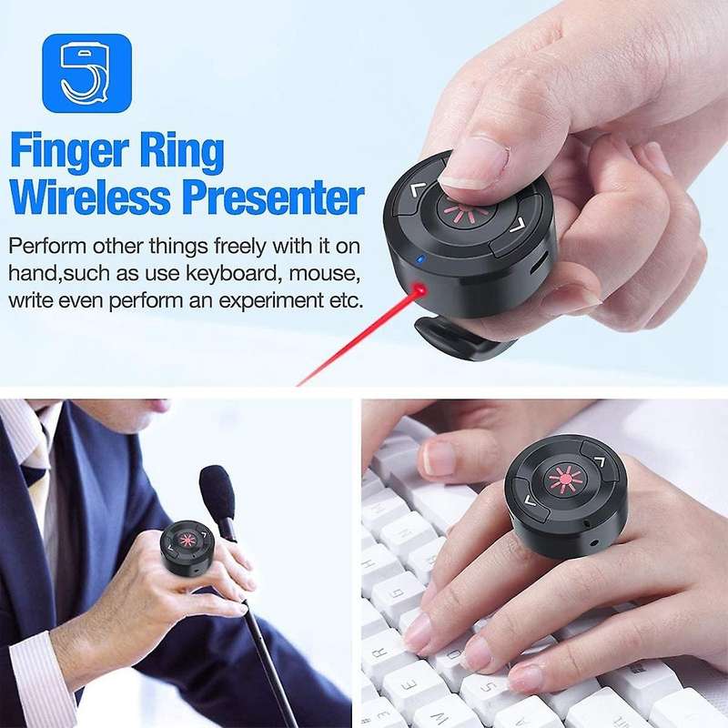 2.4ghz Rechargeable Wireless Presenter Finger Ring