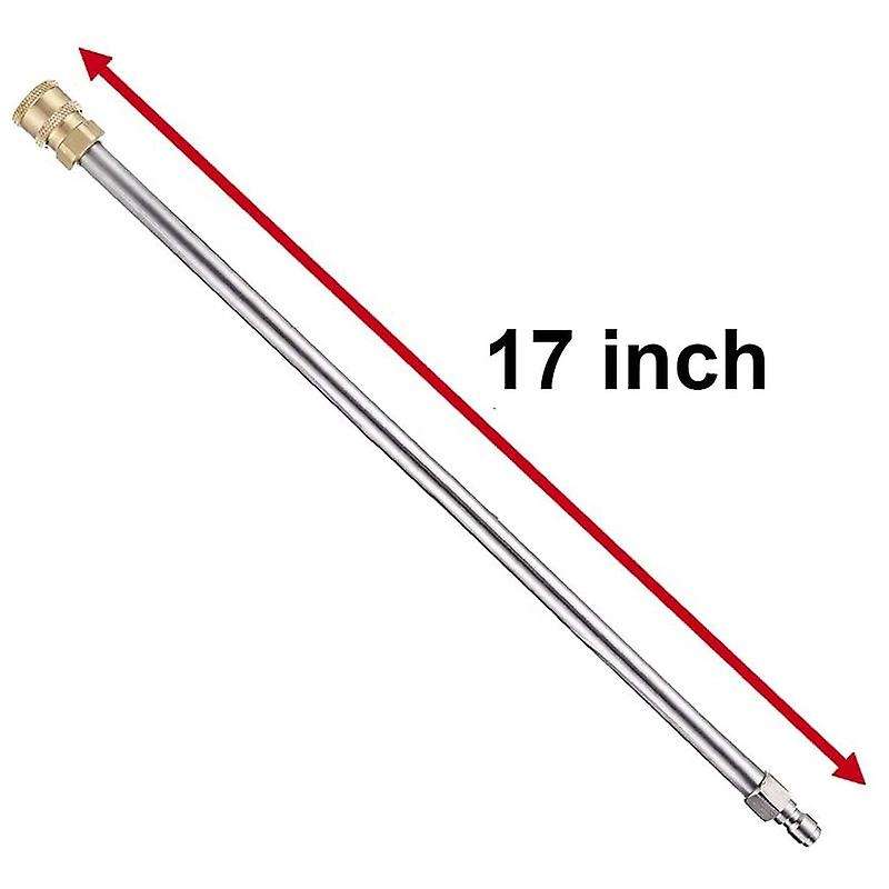 Pressure Washer Extension Rod 17inch Stainless Steel Nozzle, 2 Pieces