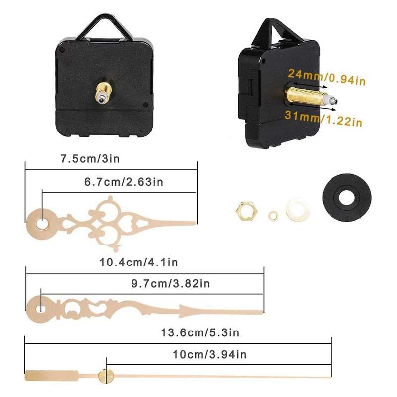 5pcs 31mm Long Shaft Diy Quartz Clock Movement Mechanism A