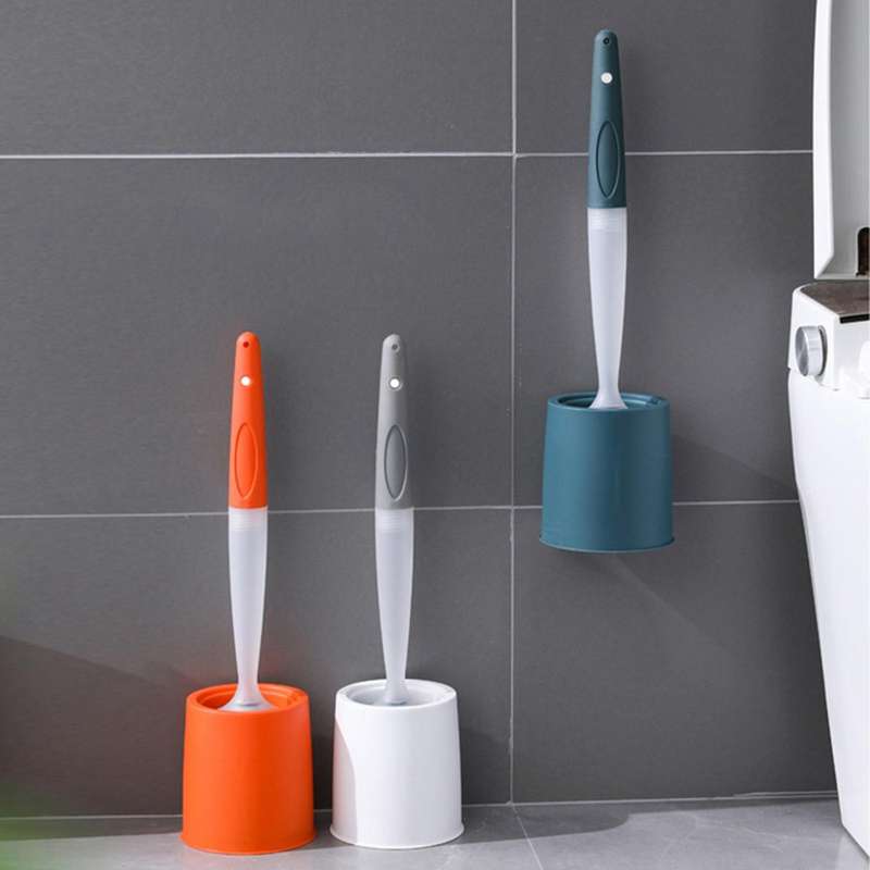 Silicone Toilet Brush Clean without Dead Corners Punch-free,3