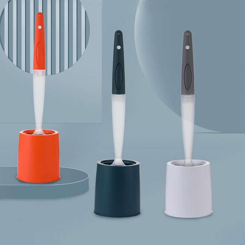 Silicone Toilet Brush Clean without Dead Corners Punch-free,3
