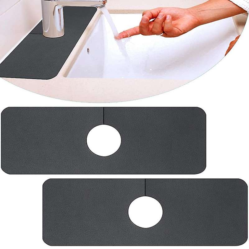 Water Splash Guard for Sink Faucet, 15inch Ternal Sink Mat- 3pack