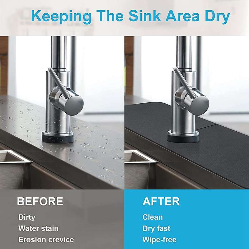 Water Splash Guard for Sink Faucet, 15inch Ternal Sink Mat- 3pack