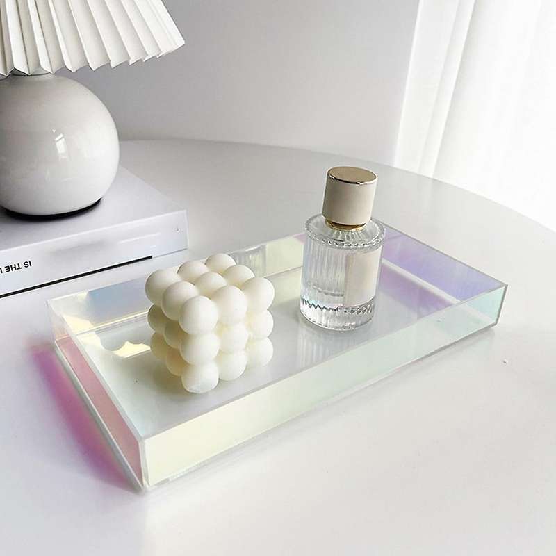 Acrylic Transparent Water Cup Tray Teacup Jewelry Storage Tray