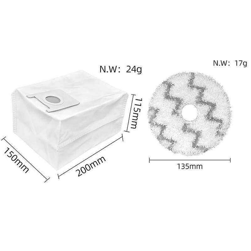 Dust Bag Mop Cloths Rag for Xiaomi Roidmi Eva Self-cleaning Emptying