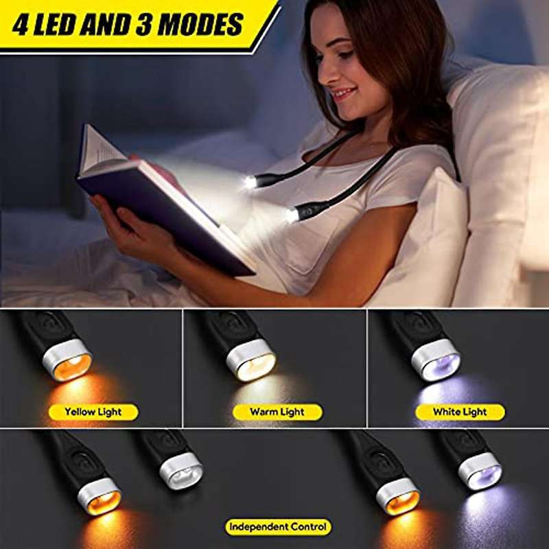 Book Lamp with Flexible Arm and Eye Protection Function for Reading