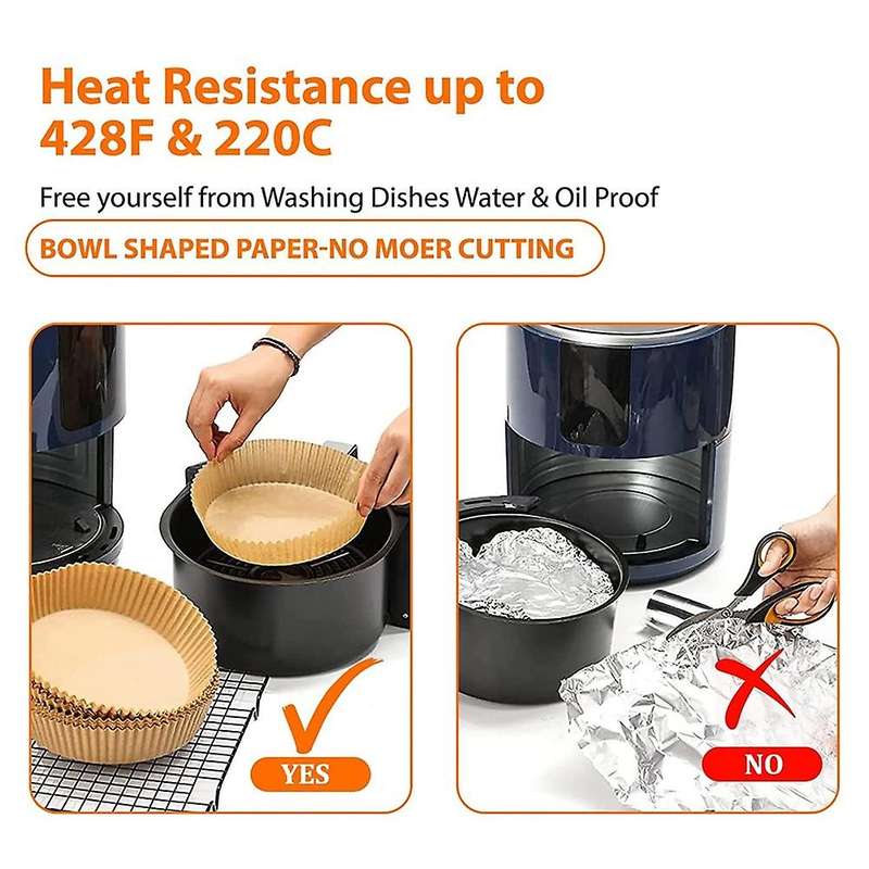 100 Pcs Air Fryer Liners,non-stick Baking Parchment,for Bbq,et
