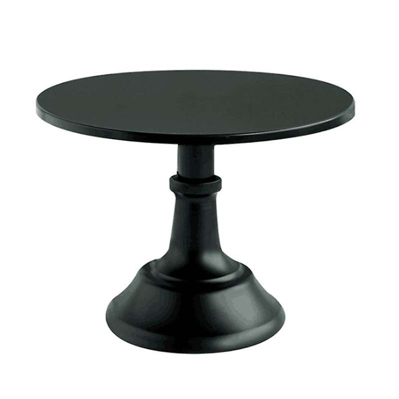 Metal Iron Cake Stand Round Pedestal Dessert Holder (black)