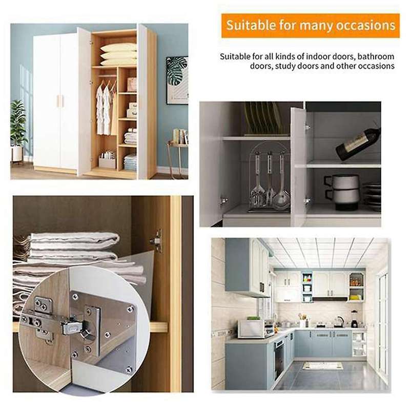Hinge Repair Plate Kit with Hole for Cabinet, for Cupboard Furniture