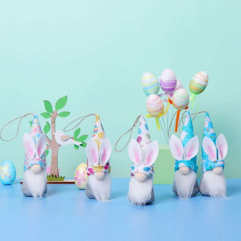Easter Plush Doll Bunny Gnomes Ornaments Desktop Bunny Gnome Gifts