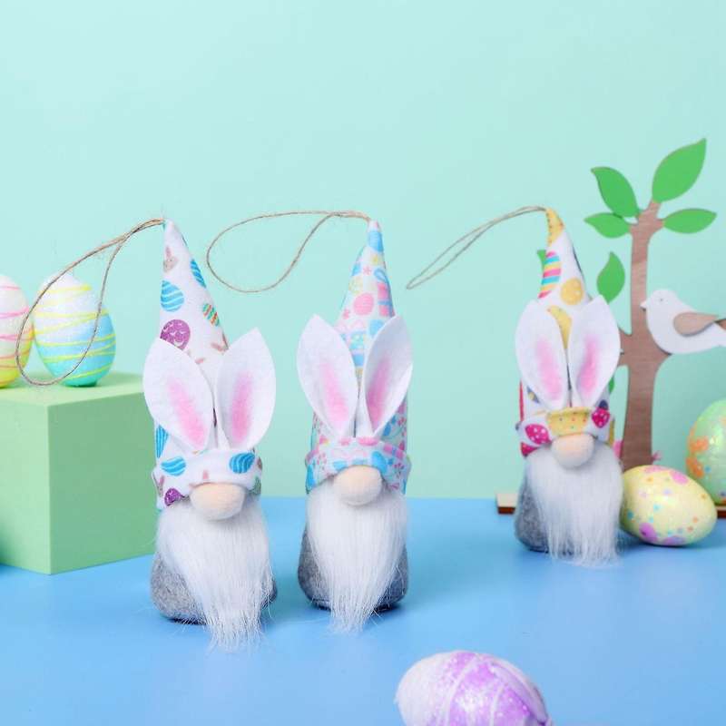 Easter Plush Doll Bunny Gnomes Ornaments Desktop Bunny Gnome Gifts