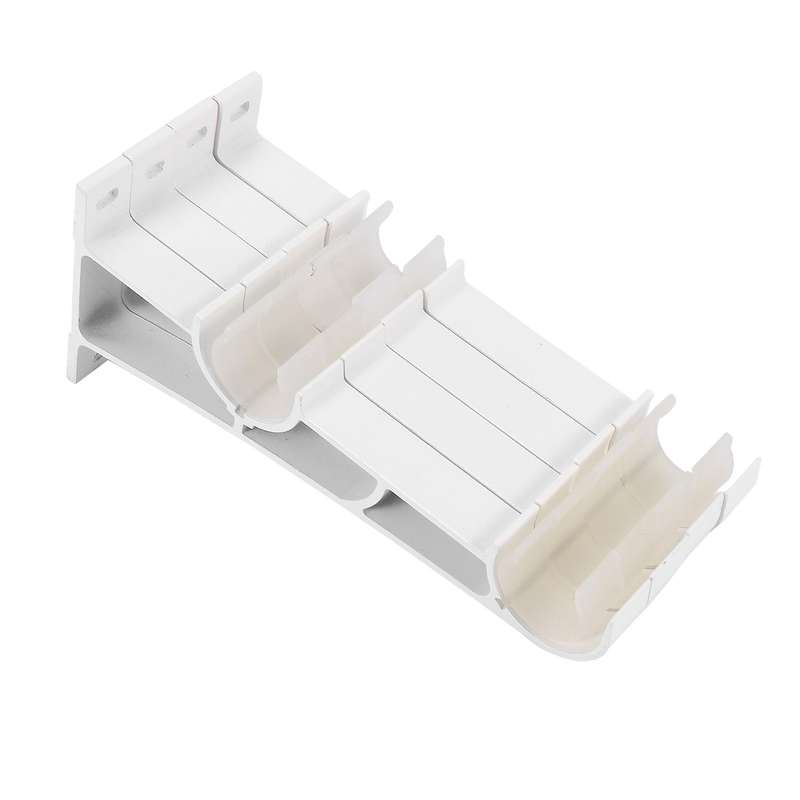 Double Curtain Rod Holders Set, Tap Right Into Window Frame White