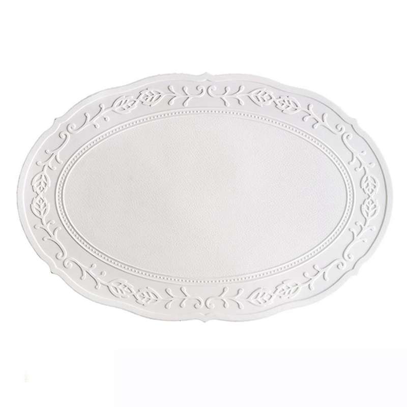 Modern Simple Oval Relief Silicone Dining Pad Household Dining Pad B