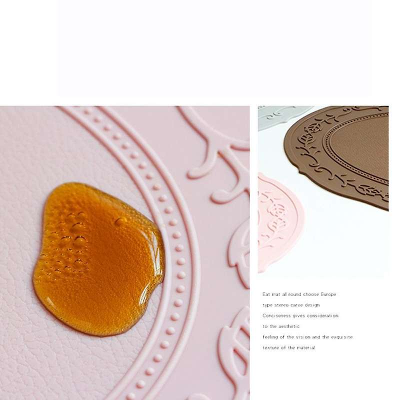 Modern Simple Oval Relief Silicone Dining Pad Household Dining Pad B