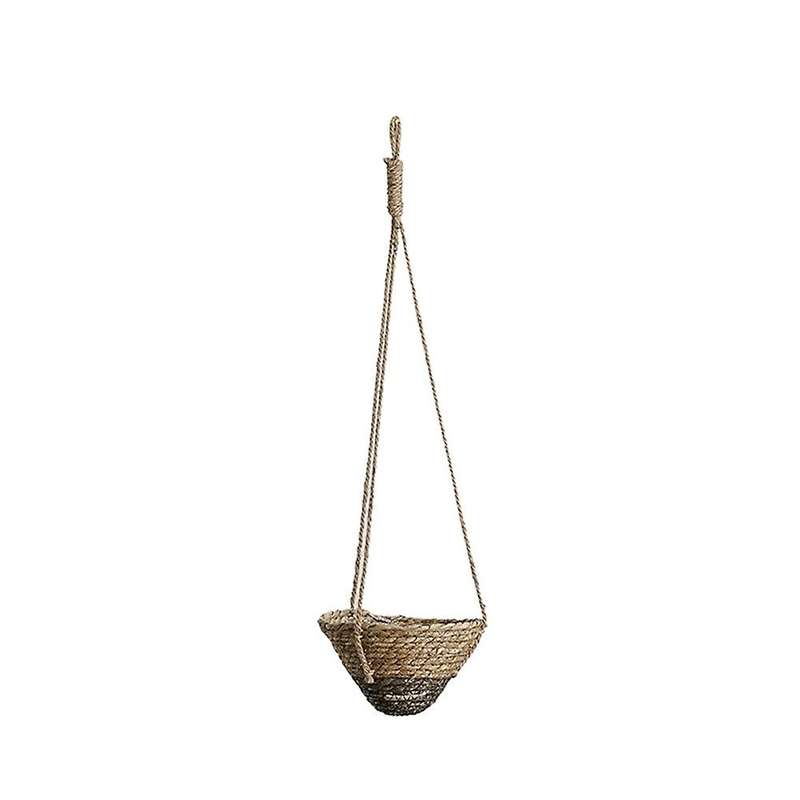 Rattan Flower Pot Handheld Hanging Flower Pot Flower Basket, Small