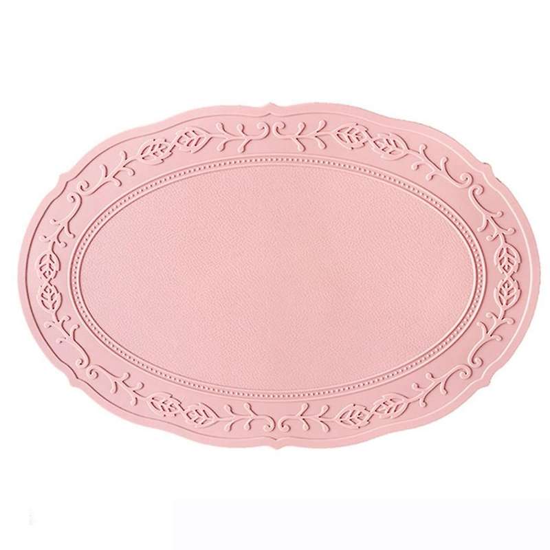 Modern Simple Oval Relief Silicone Dining Pad Household Dining Pad A