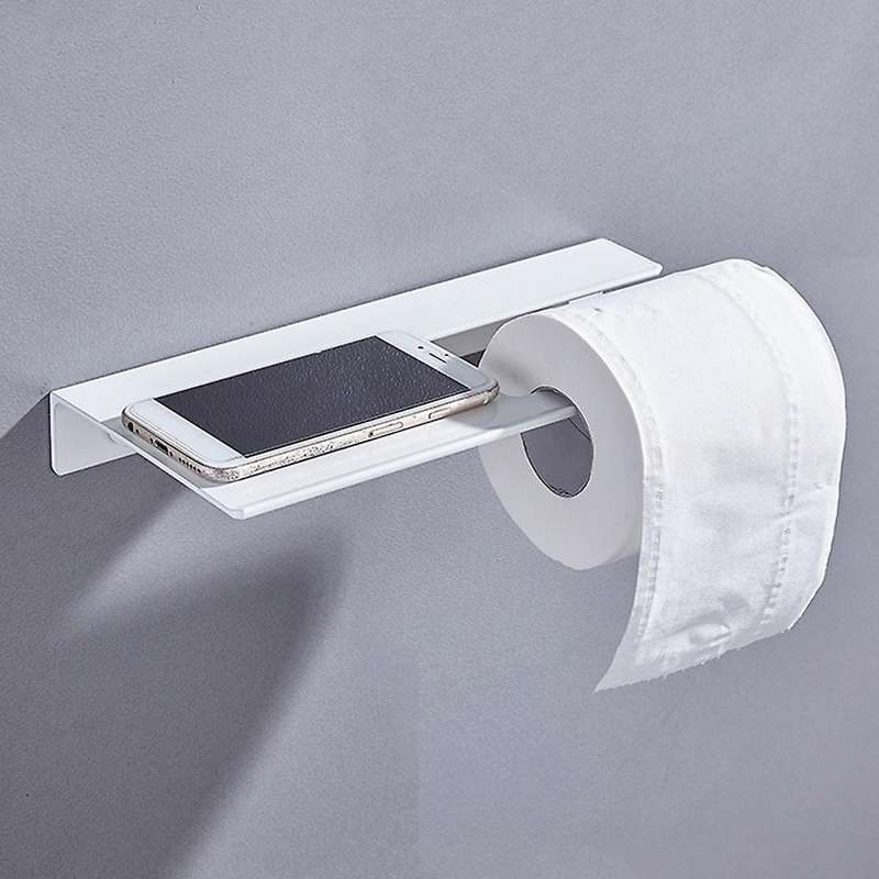 Multifunctional Tissue Holder Toilet Paper Roll Holder(silver)
