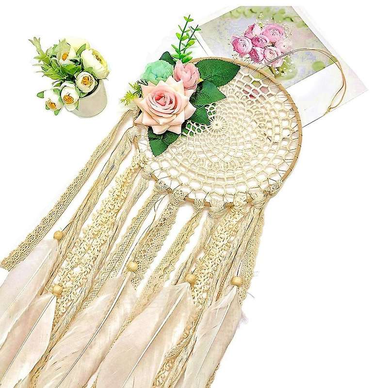 2 Pcs Boho Handmade Dreamcatchers Wall Hanging Decoration