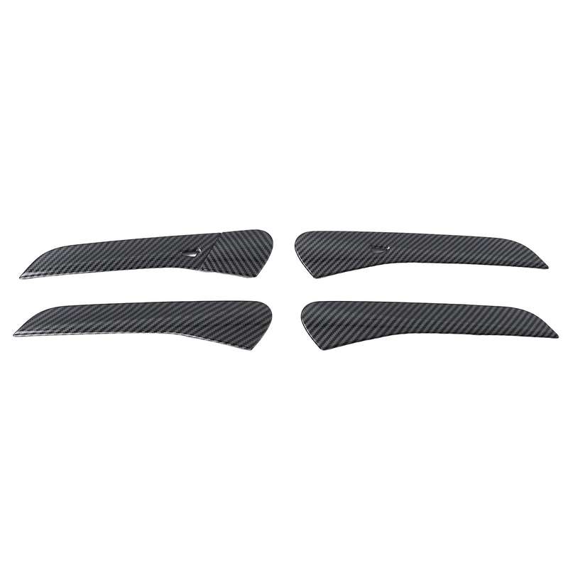 4pcs Carbon Fiber Car Door Handle Cover Trim for Id.4x Id4x 2022