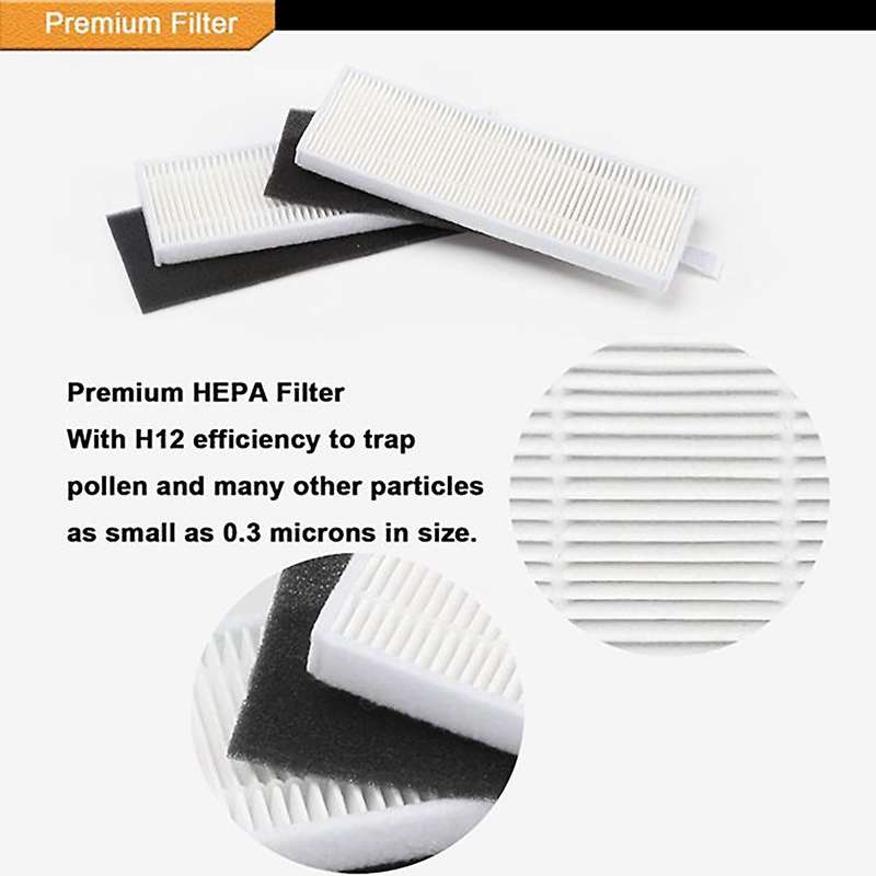 12 Pcs Kit for Ilife A8 A6 X620 X623 Main Brush Filter Side Brush
