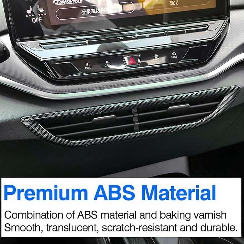Carbon Fiber Car Central Control Air Condition Outlet Vent Cover Trim