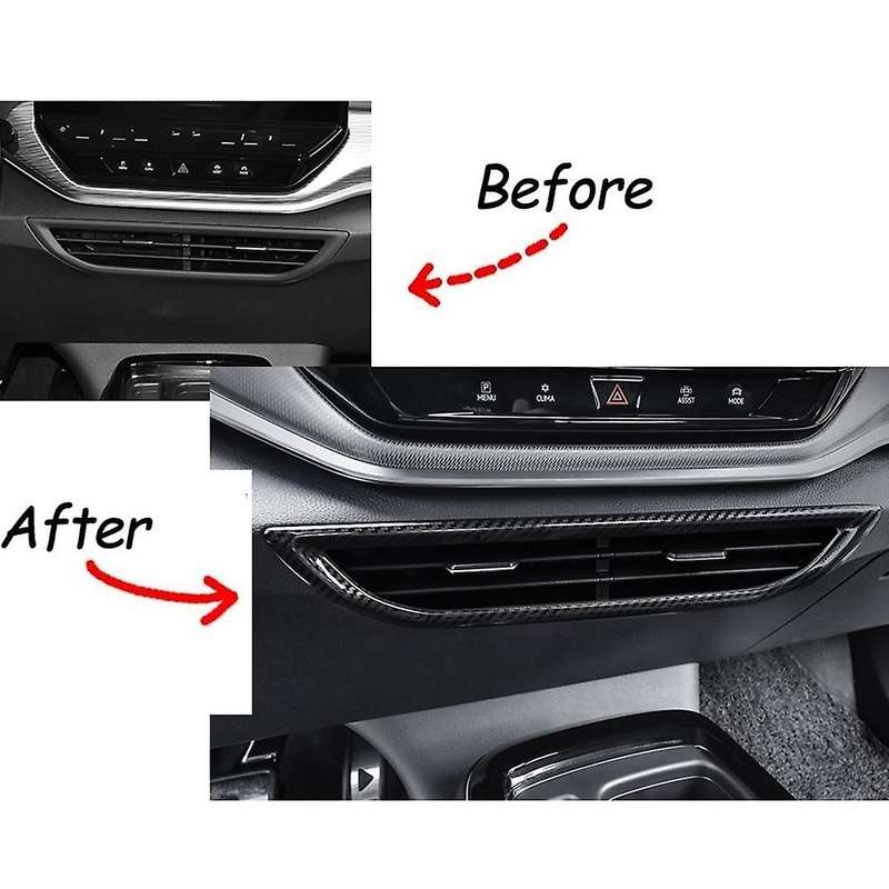 Carbon Fiber Car Central Control Air Condition Outlet Vent Cover Trim