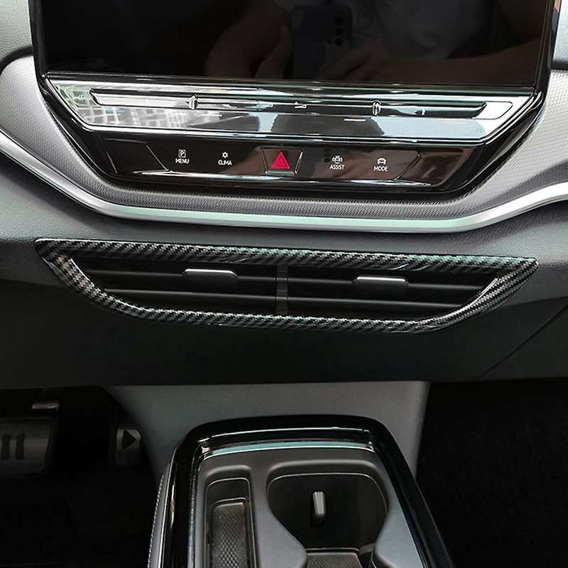 Carbon Fiber Car Central Control Air Condition Outlet Vent Cover Trim