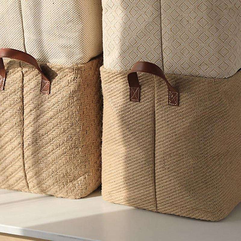 Storage Basket Dense Stitches Fabric Clothes Basket for Laundry B