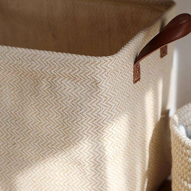 Storage Basket Dense Stitches Fabric Clothes Basket for Laundry B