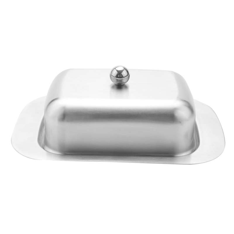 Stainless Steel Butter Dish Box Container Cheese Storage Keeper Tray