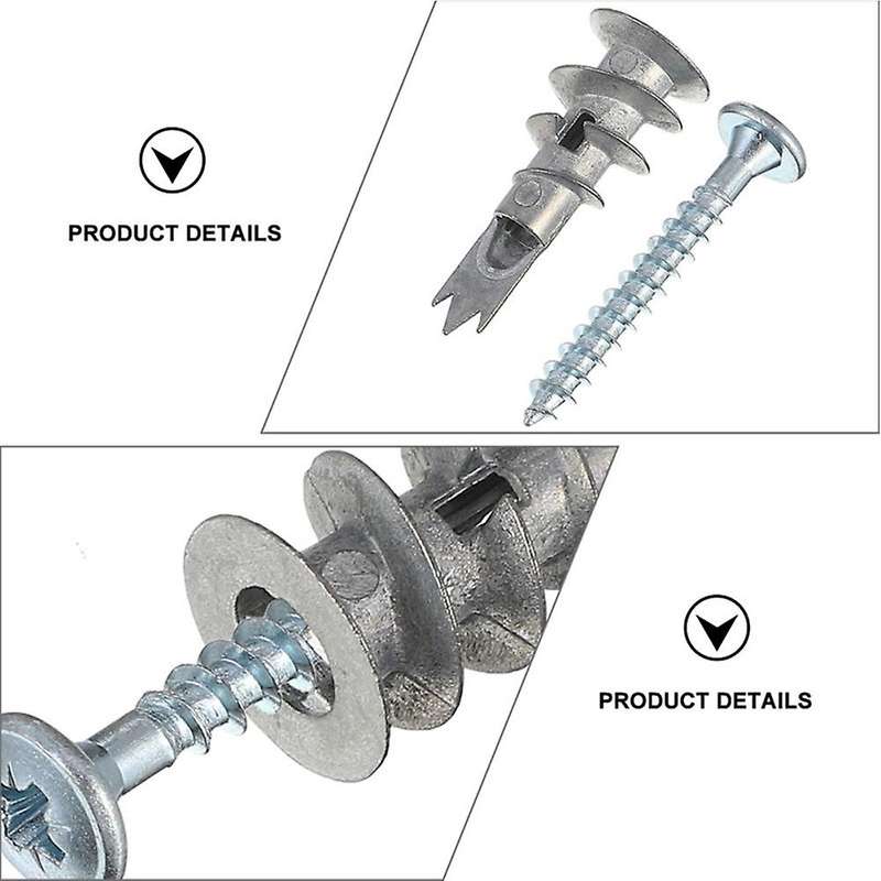 100 Pcs Screws Plasterboard Fixings Drywall Anchors Screws for Home
