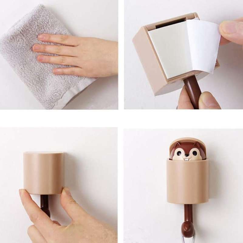 4 Pcs Squirrel Wall Hook Key Holder, for Bathrooms,wall Decorative