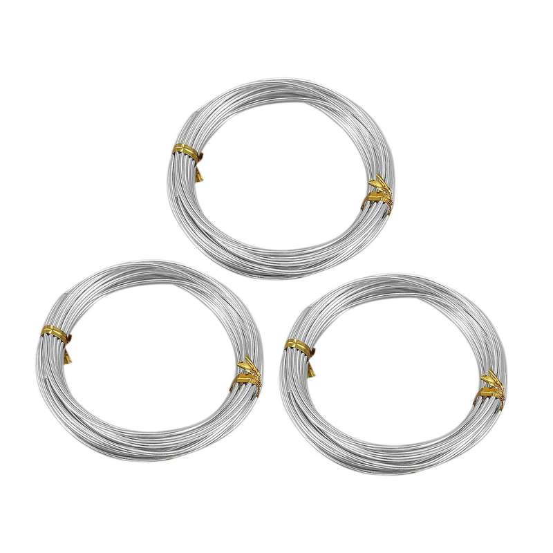 9 Rolls Bonsai Wires Anodized Aluminum Bonsai Training Wire Silver
