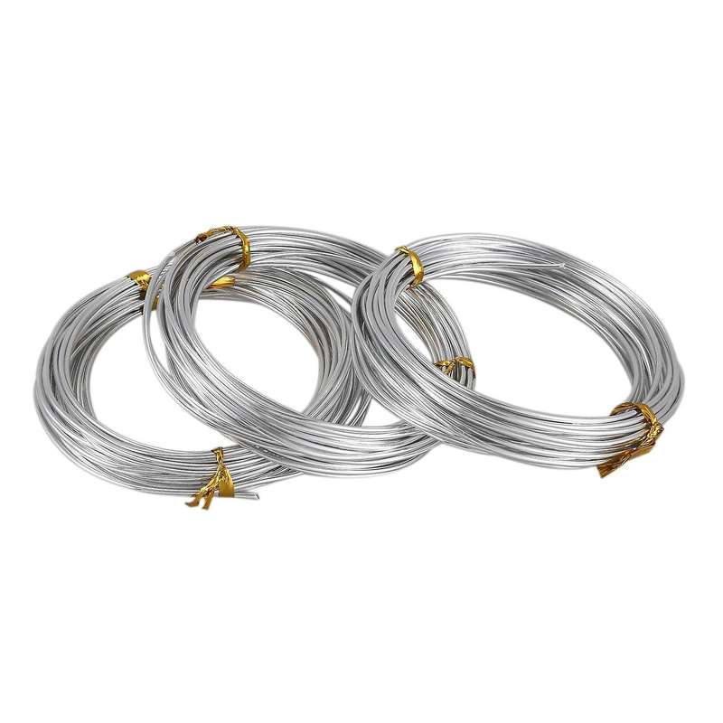 9 Rolls Bonsai Wires Anodized Aluminum Bonsai Training Wire Silver