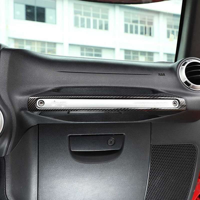 Car Door Copilot Handle Decor Cover Trim Stickers,abs Carbon Fiber