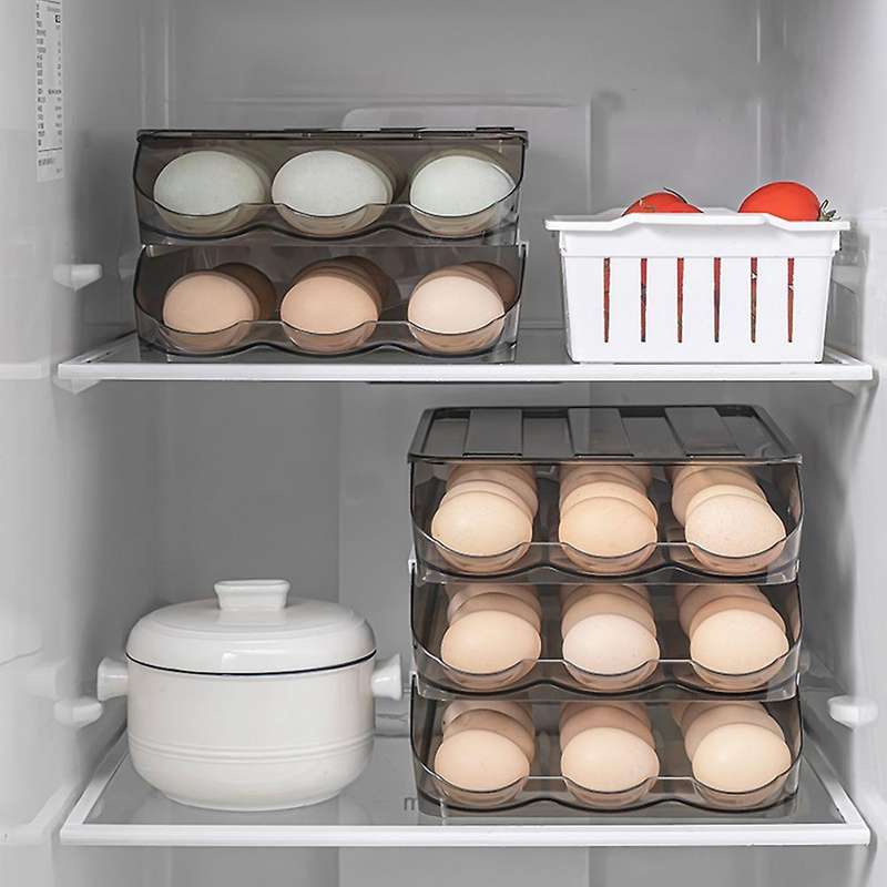 Large Capacity Egg Holder for Refrigerator, Organizer Bin ,1 Layer