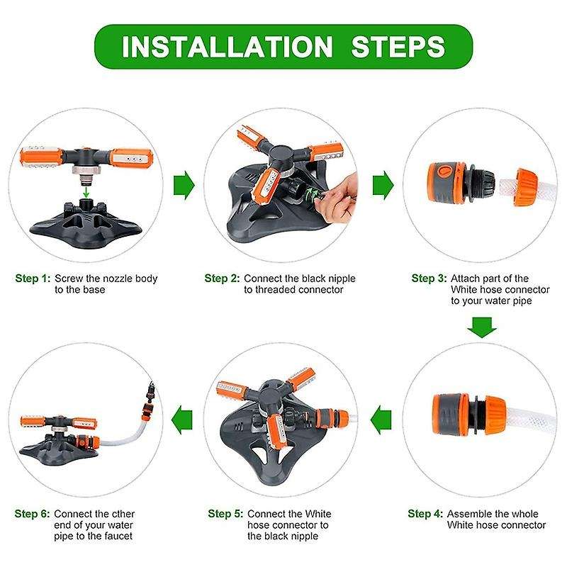 Garden Sprinkler, Automatic 360 Degree Rotating Lawn Sprinkler
